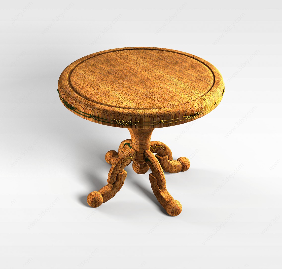 欧式休闲圆桌3D模型