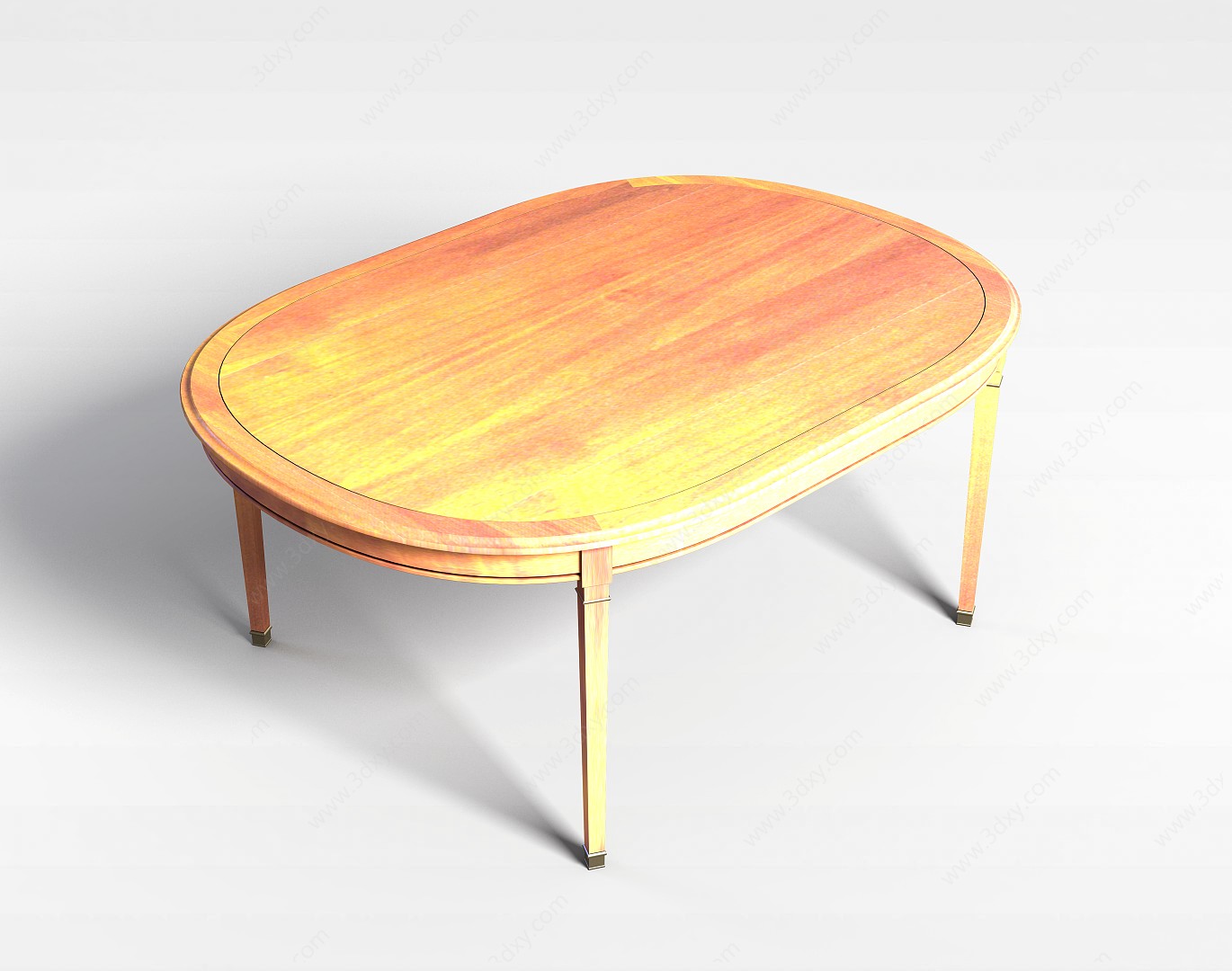 普通实木桌3D模型