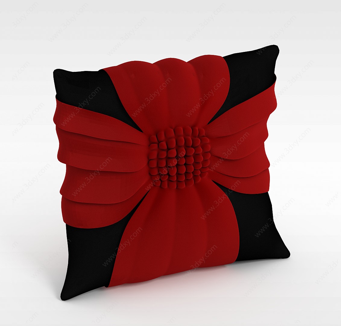 红花抱枕3D模型