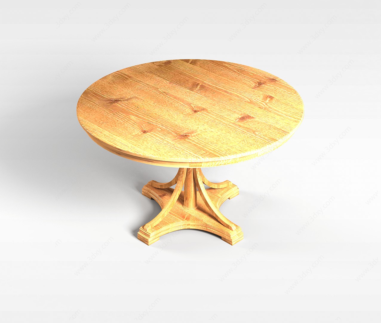 欧式豪华实木桌3D模型