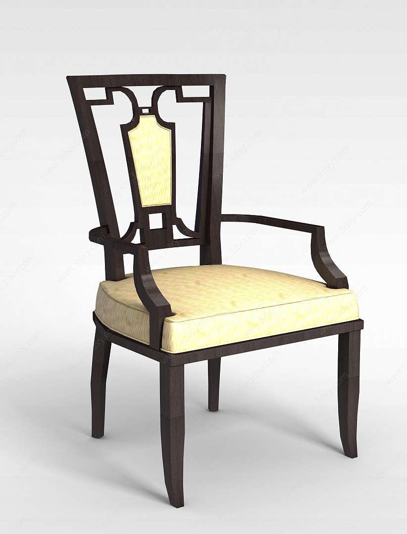 中式古典餐椅3D模型
