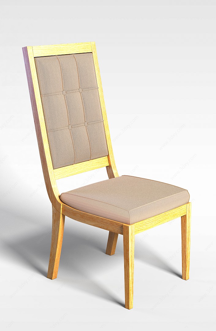 ,实木椅子3D模型