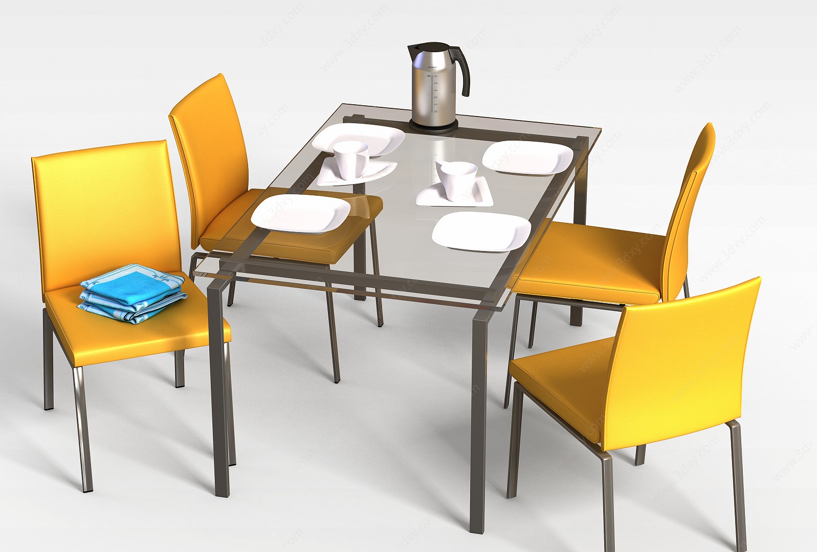 餐桌椅组合3D模型