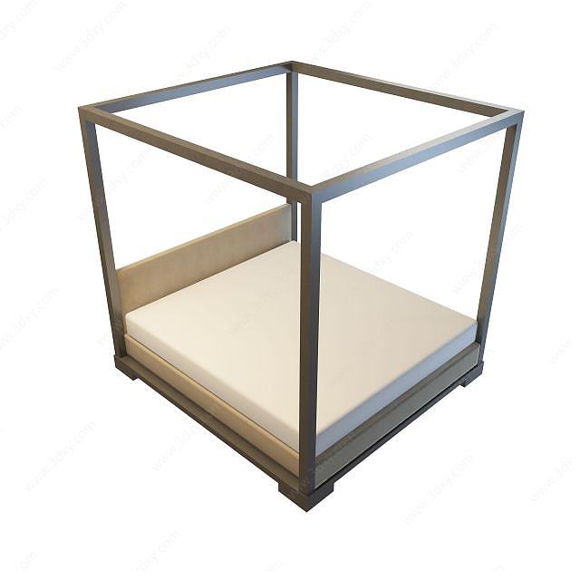 吊顶双人床3D模型