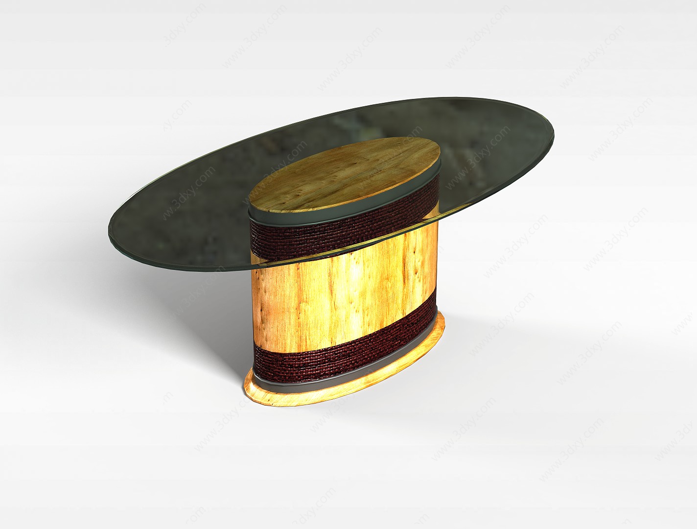 古典椭圆形桌3D模型