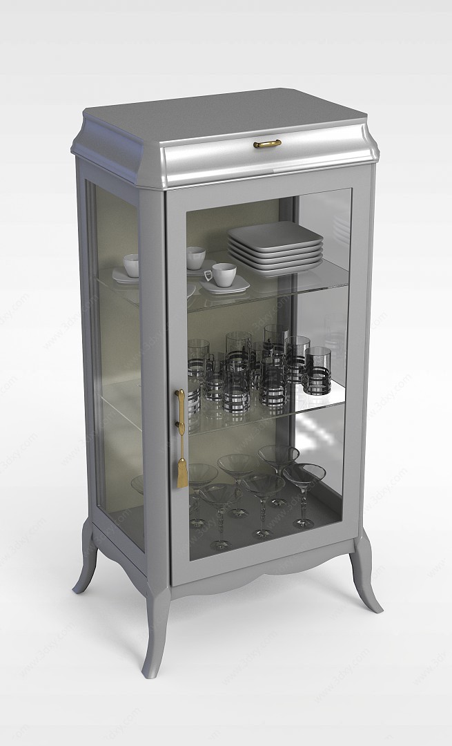 简约餐具柜3D模型