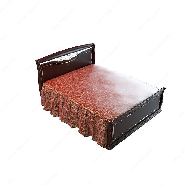 古典中式床3D模型