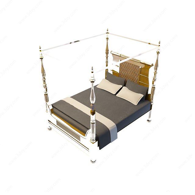 纱帘支架床3D模型