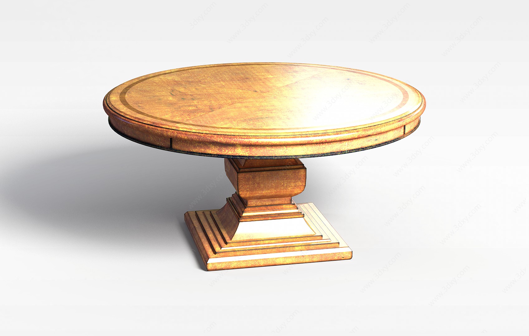 欧式豪华实木桌3D模型