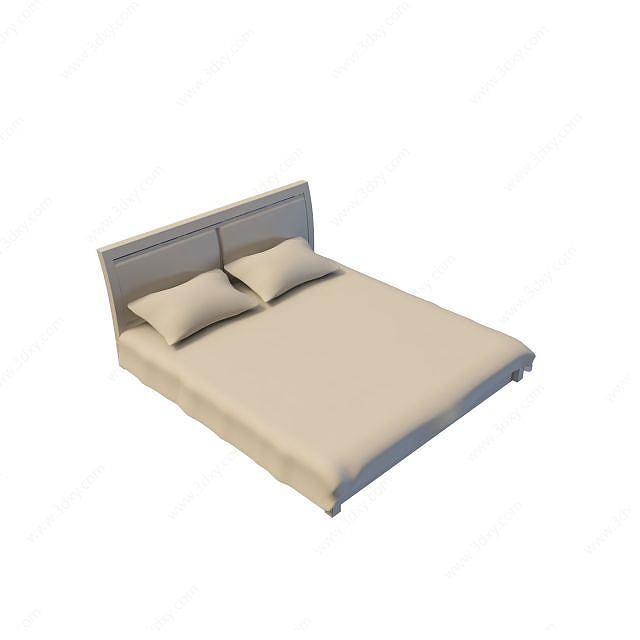 卧室简约大床3D模型
