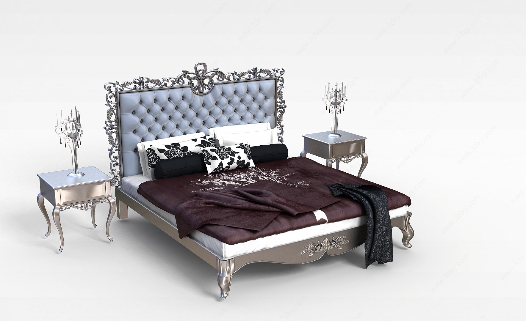 豪华法式床3D模型