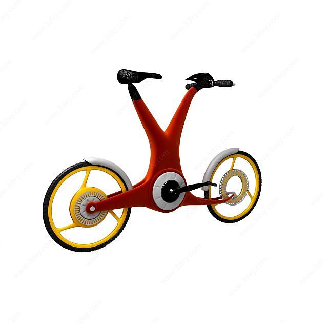 儿童自行车3D模型
