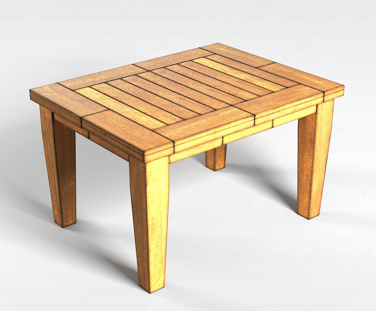 创意实木桌3D模型