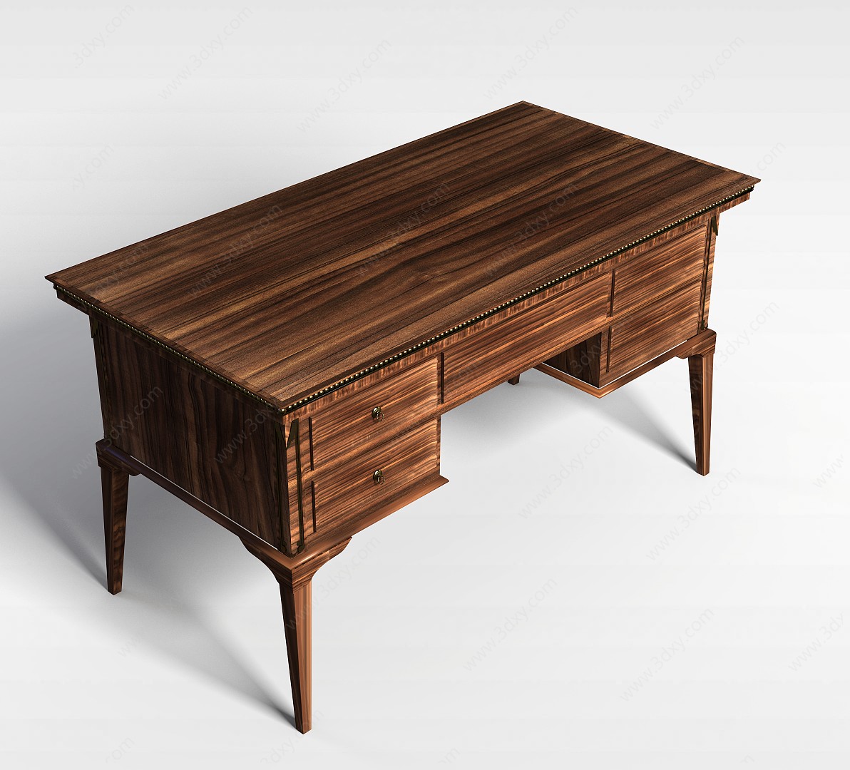 木质书桌3D模型
