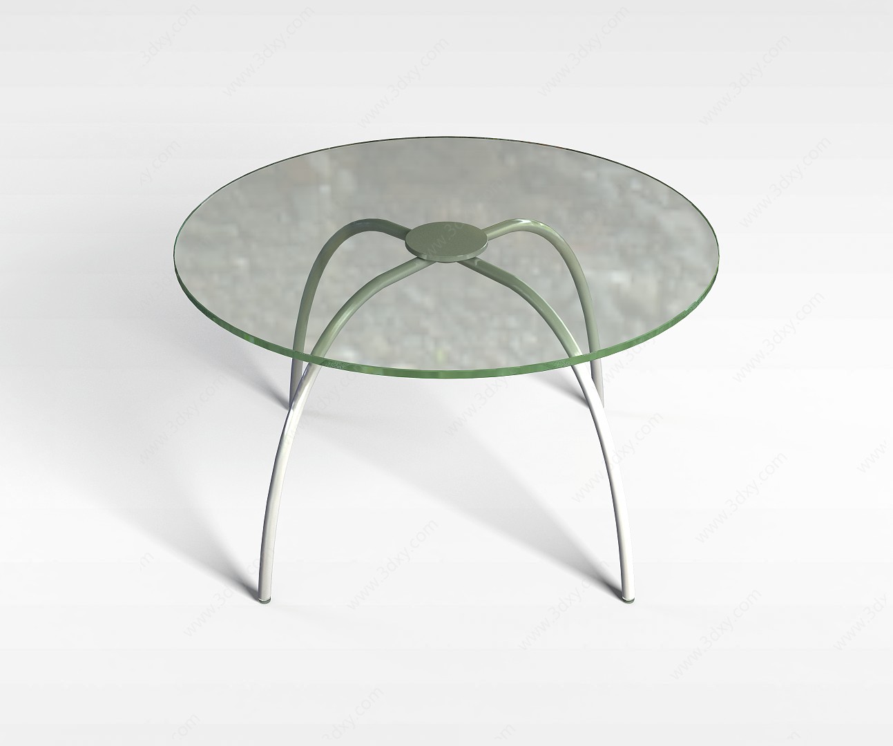 玻璃台面圆桌3D模型
