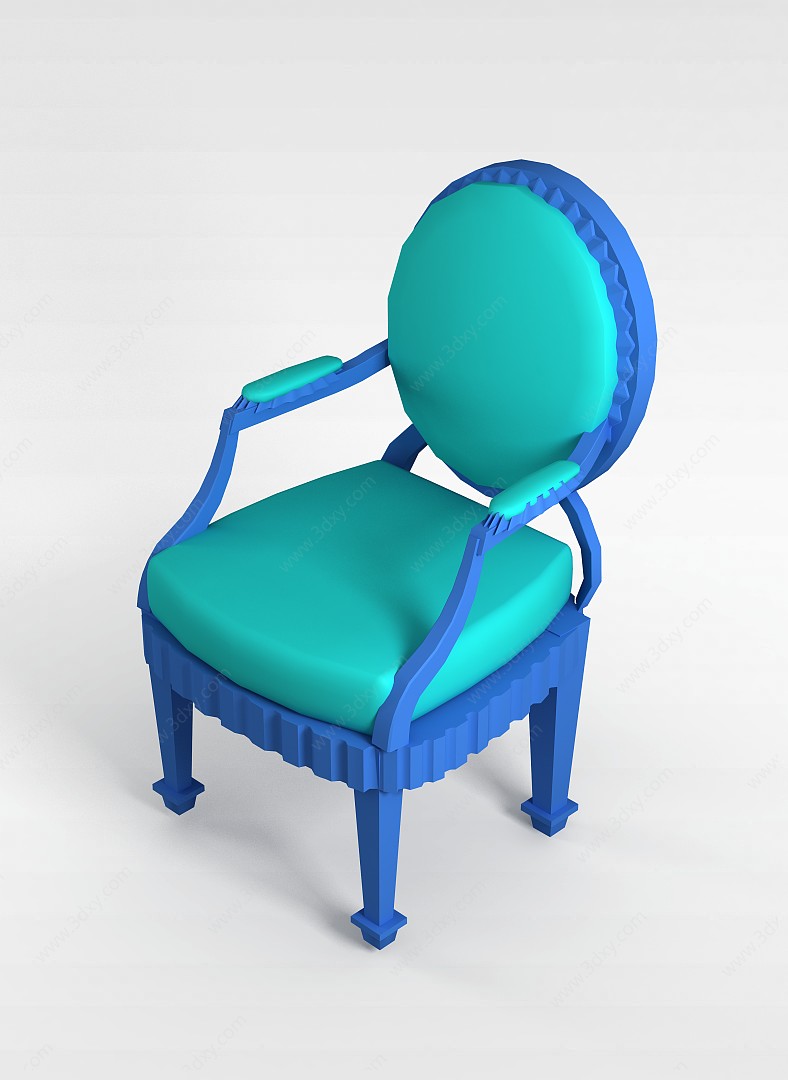 绿色欧式椅3D模型