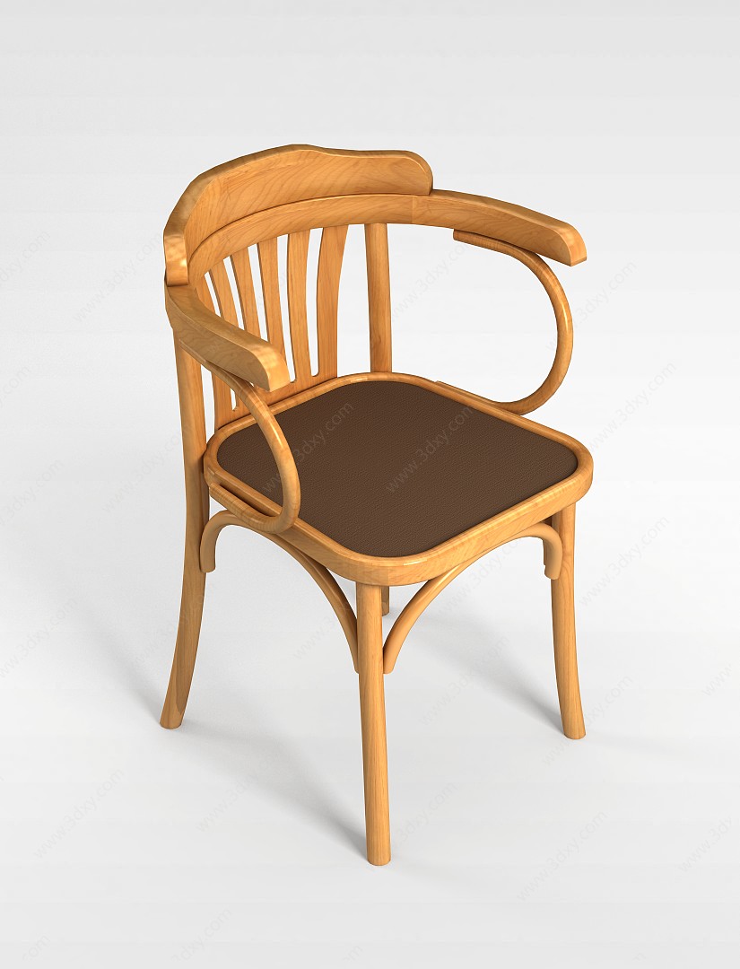 中式休闲椅3D模型