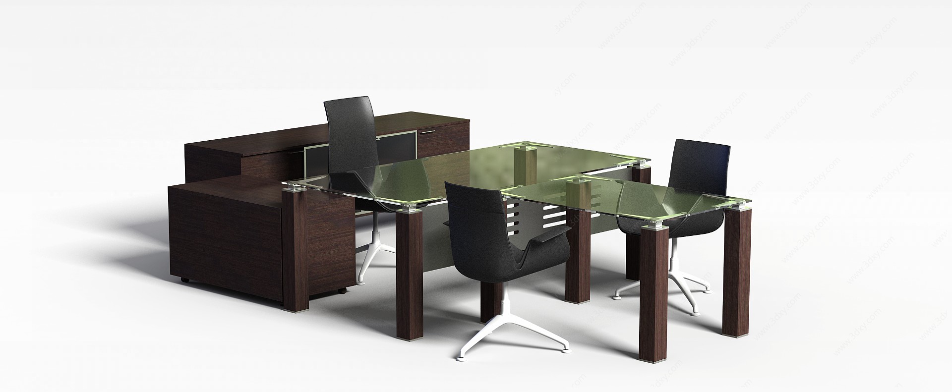 高档办公桌3D模型