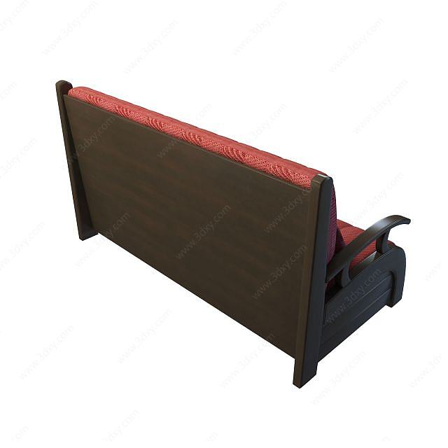 红色沙发椅3D模型