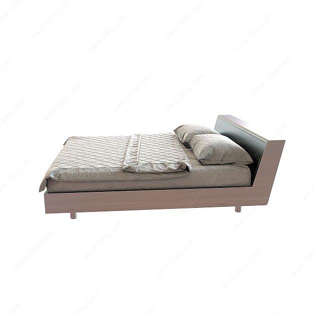 中式床3D模型