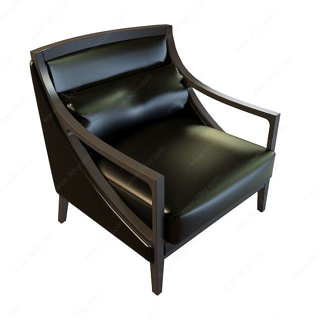 真皮沙发椅3D模型