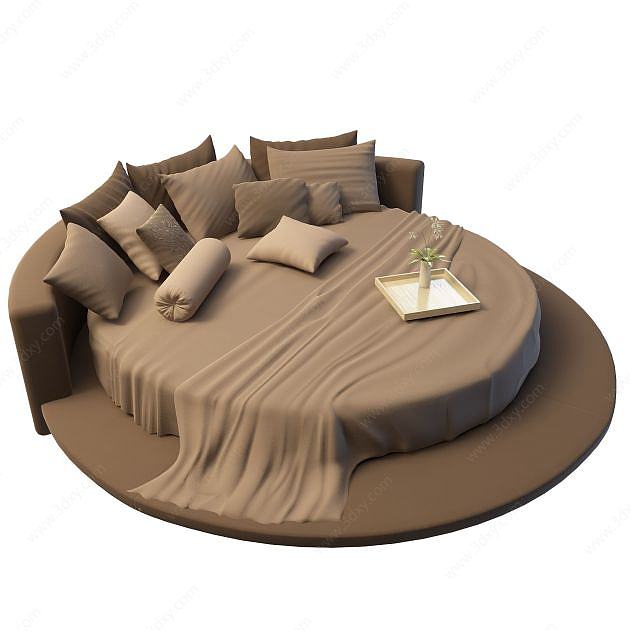 圆床3D模型