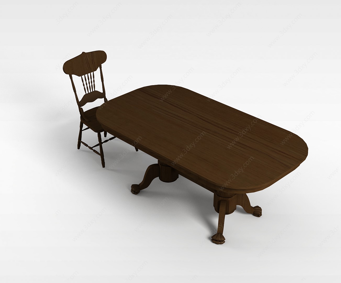 欧式实木椅3D模型