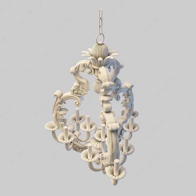 欧式吊灯3D模型