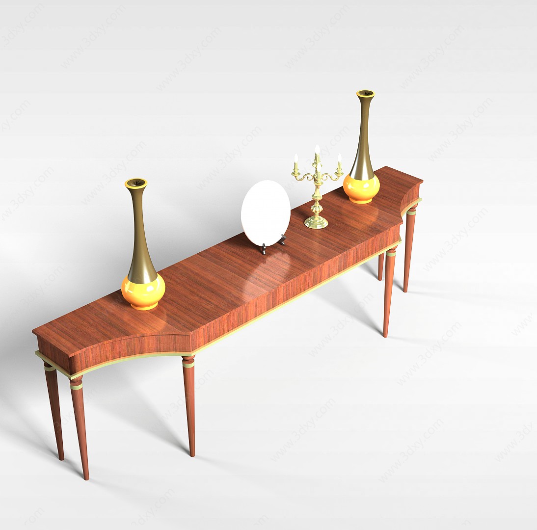装饰花瓶桌3D模型