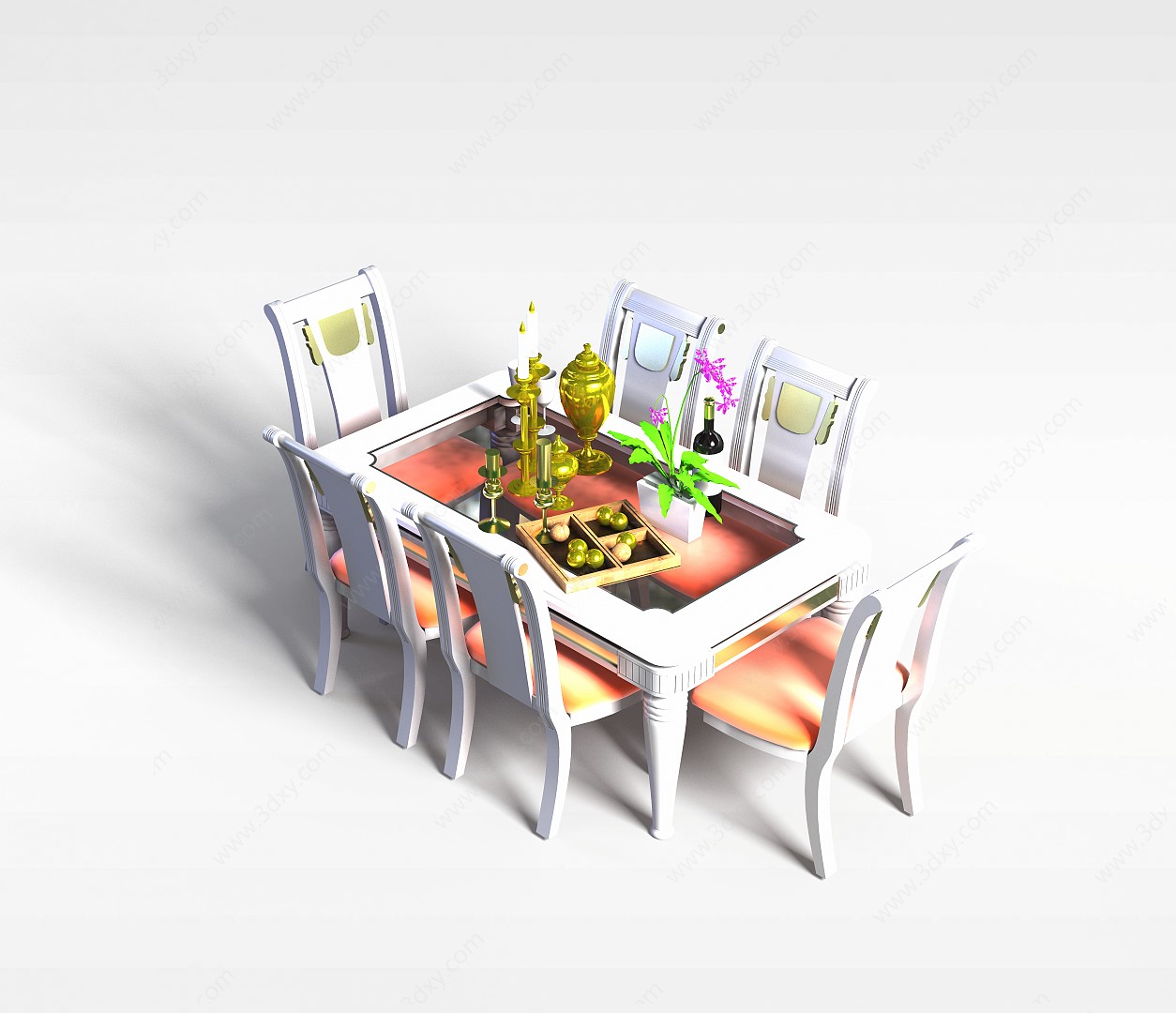透明餐桌3D模型