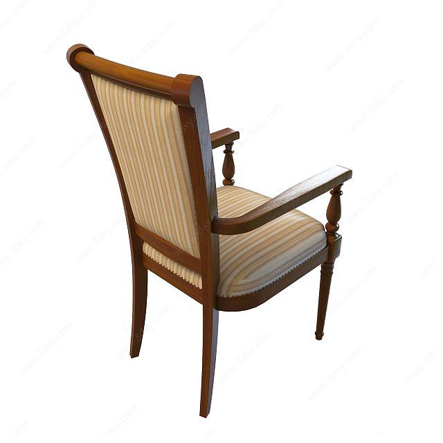 复古中式椅3D模型