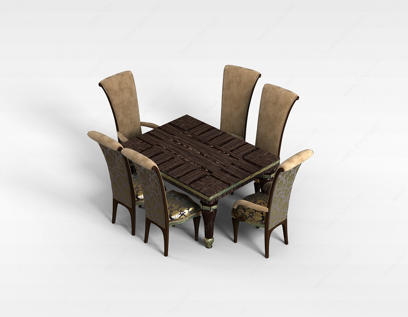 欧式艺术桌椅3D模型