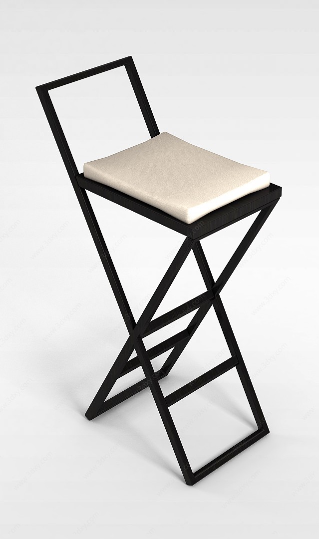 中式吧椅3D模型