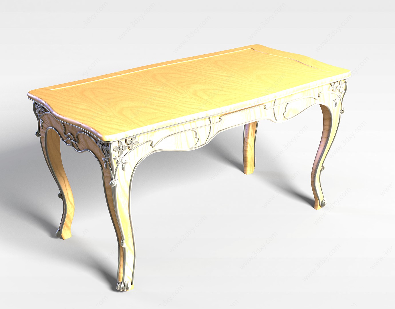 欧式雕花橡木桌3D模型
