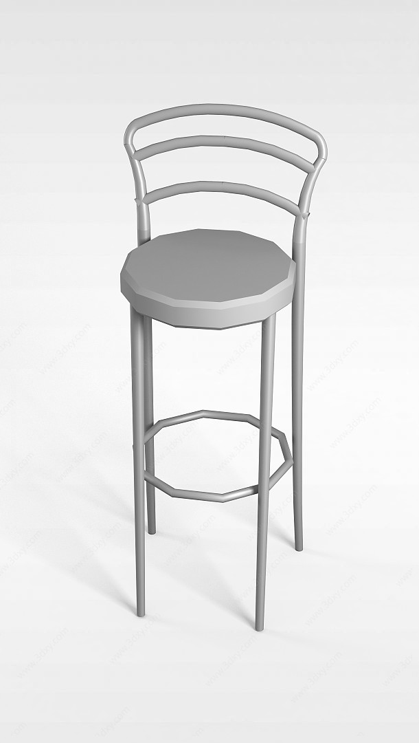 圆吧椅3D模型