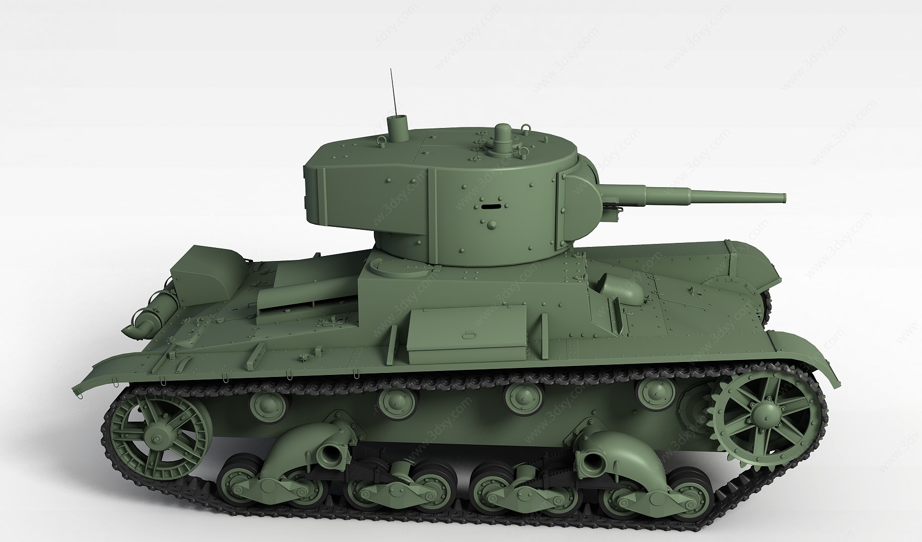 苏联T-26坦克3D模型