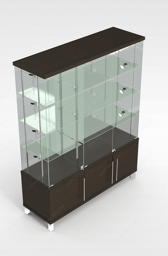 玻璃收藏酒柜3D模型