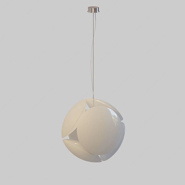 时尚餐厅吊灯3D模型