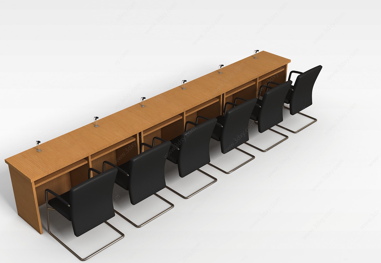 领导讲台桌椅3D模型