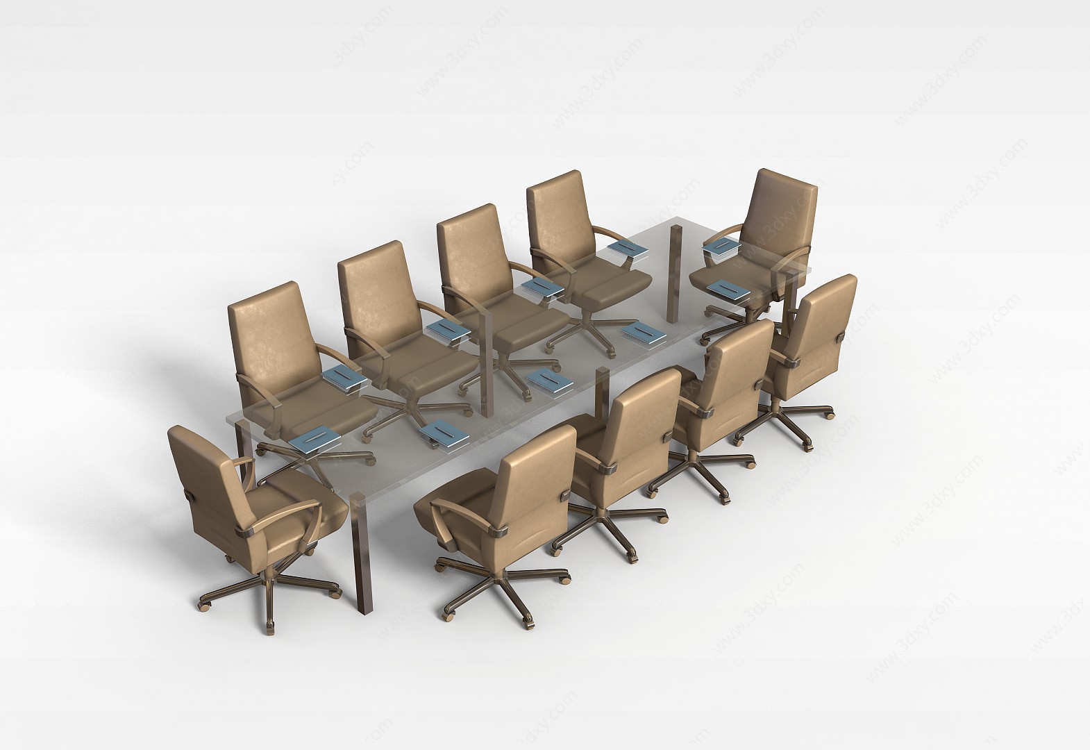 时尚会议桌椅3D模型