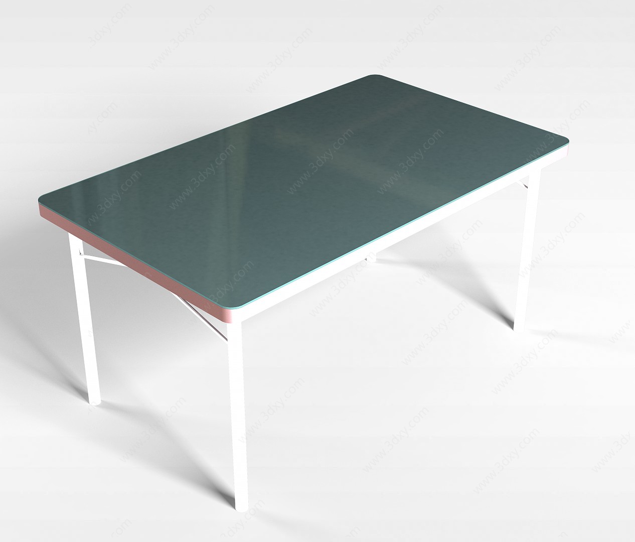 不锈钢餐桌3D模型