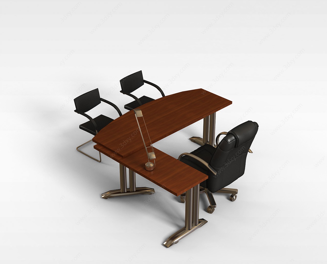 经理桌椅3D模型