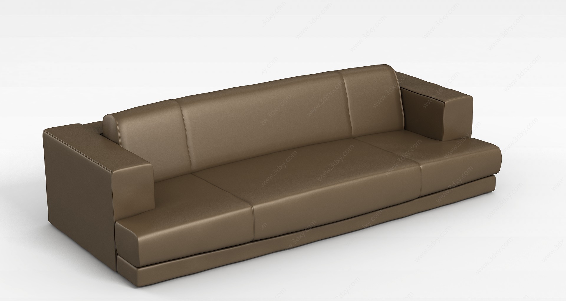 现代皮质多人沙发3D模型