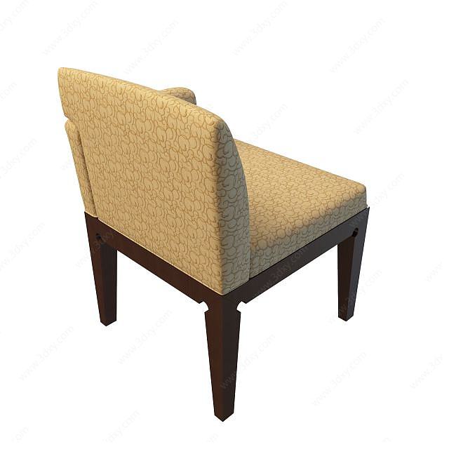 单扶手沙发椅3D模型