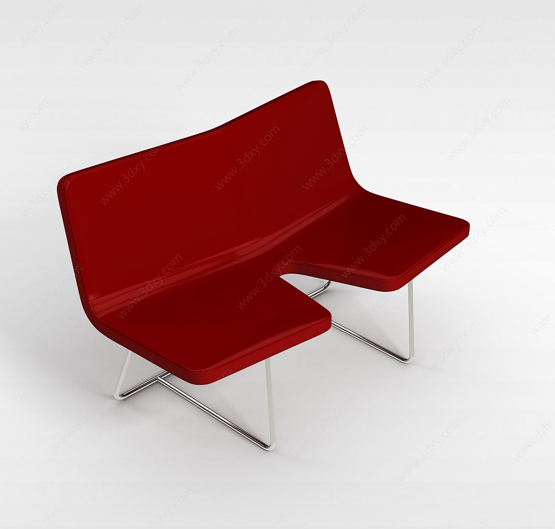 双人休闲椅3D模型