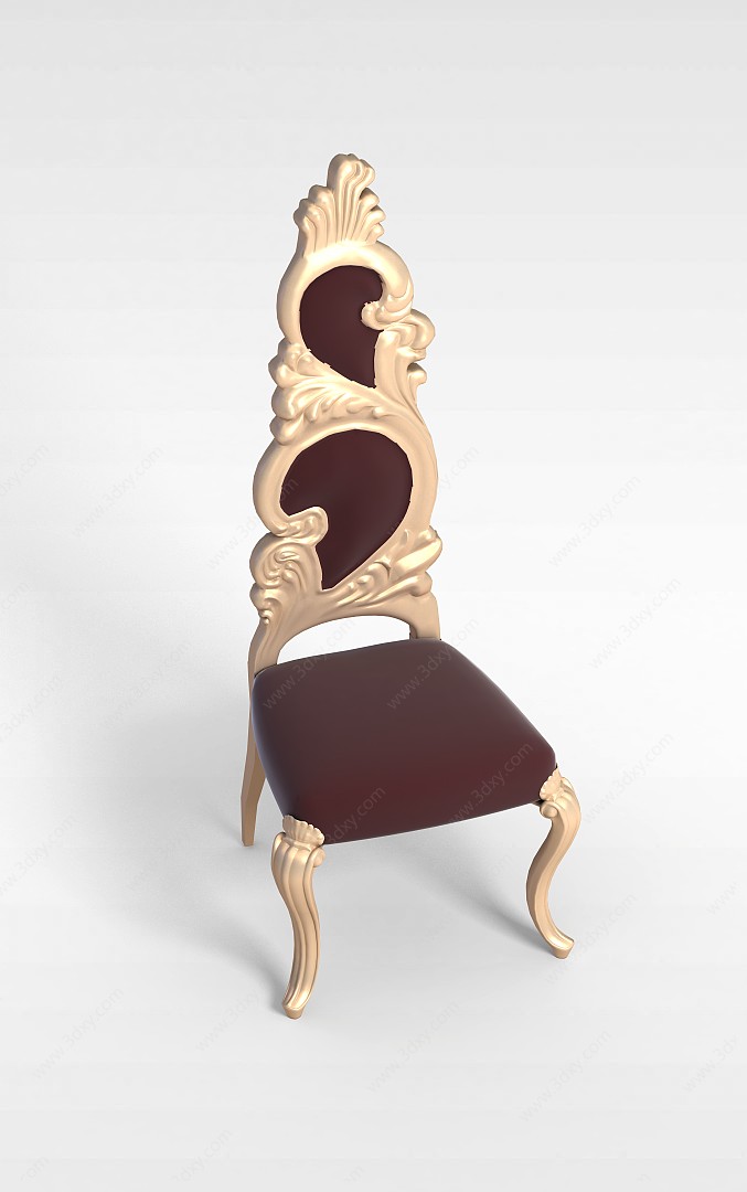 精美雕花椅子3D模型