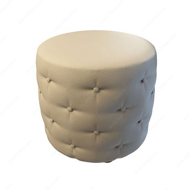 高级拉扣圆凳3D模型