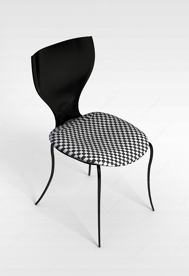 铁艺餐椅3D模型