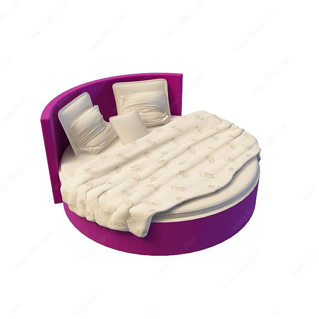 浪漫圆床3D模型