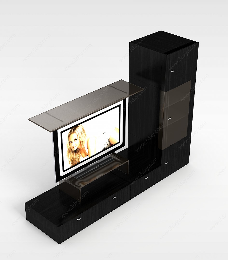 古典中式电视柜3D模型